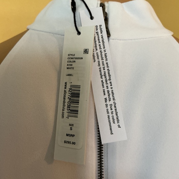 Alice and Olivia Dress NWT White Size S - Picture 8 of 10